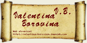 Valentina Borovina vizit kartica